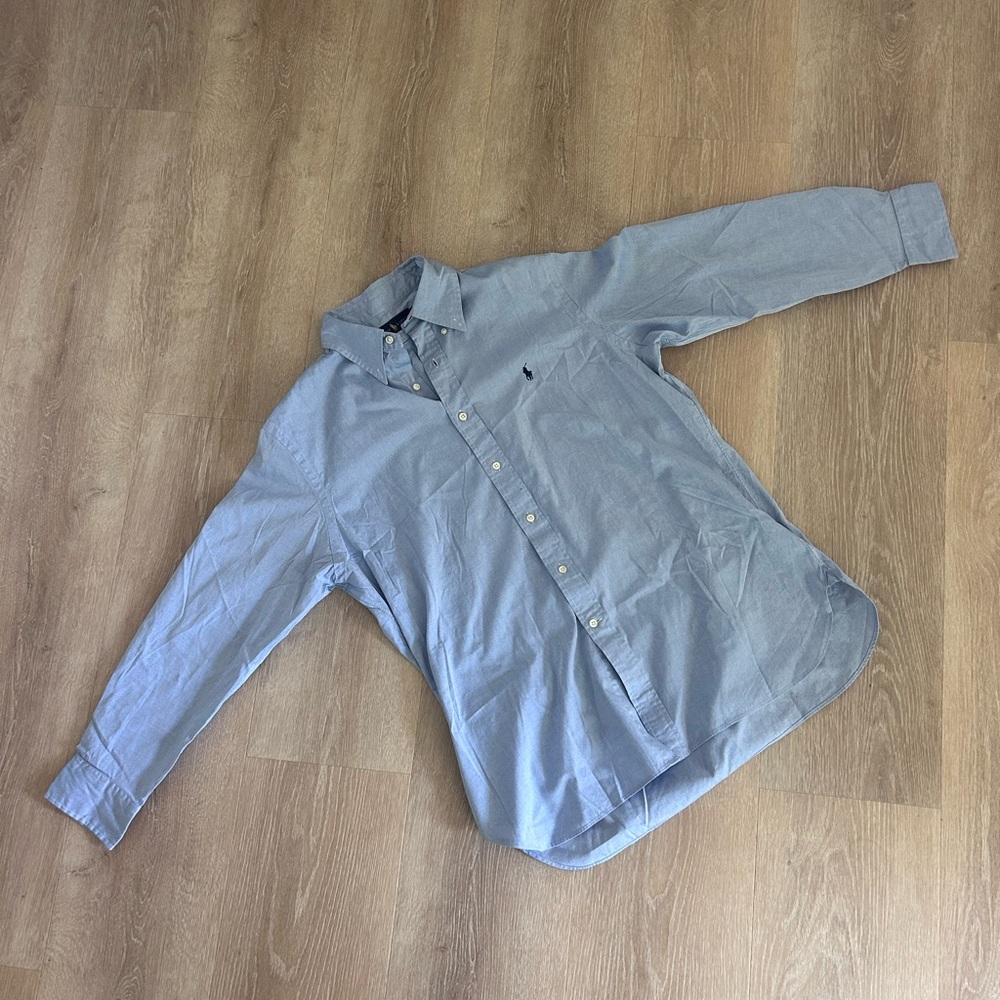 Light Blue Ralph Lauren Button-Up Shirt